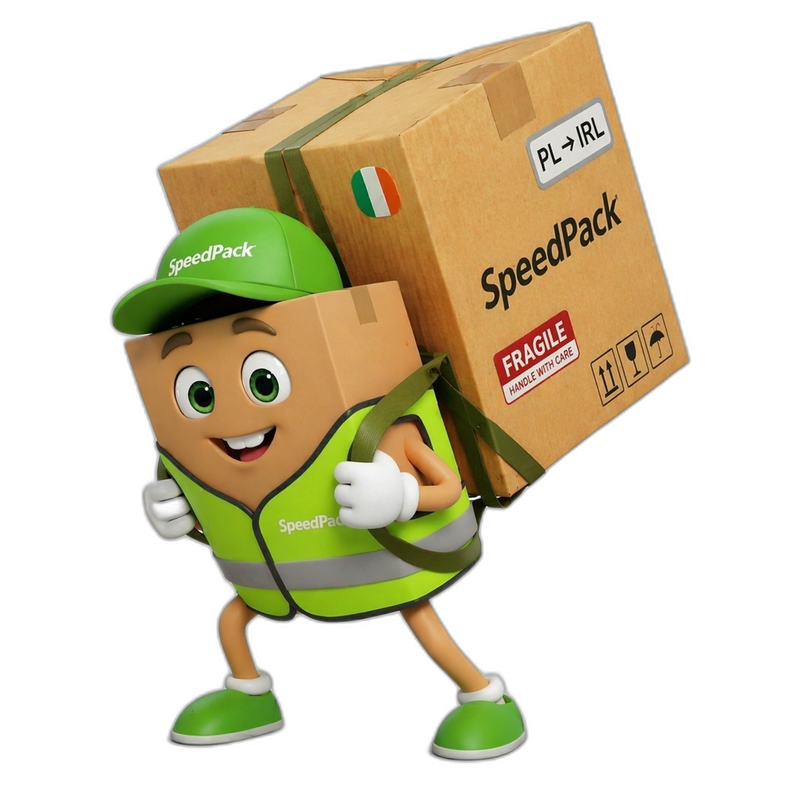 Maskotka SpeedPack z duza paczka gabarytowa