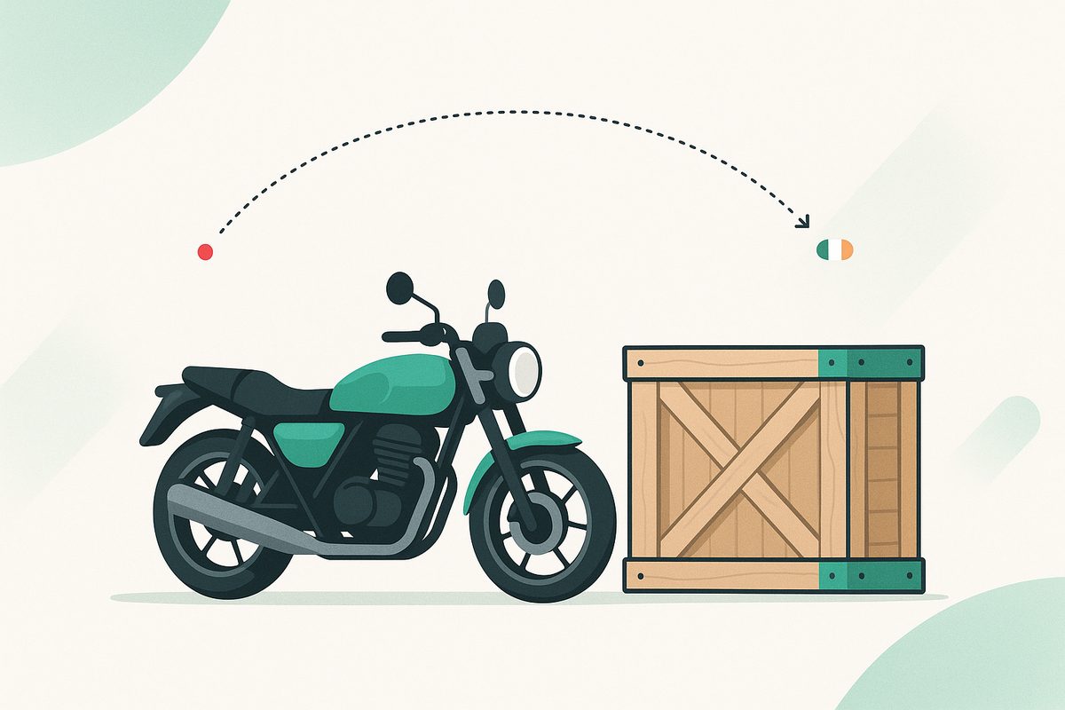Jak wysłać motocykl do Irlandii — koszt i pakowanie